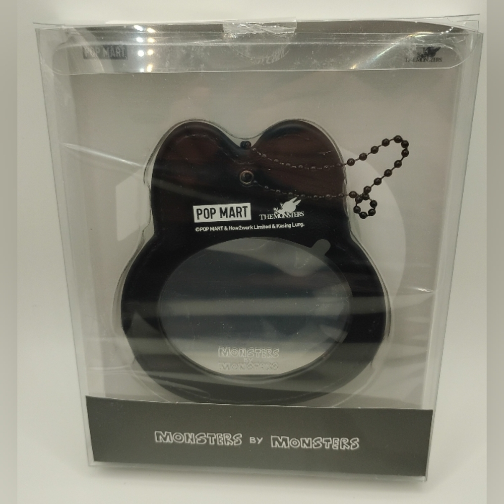 Pop Mart 10th Anniversary Black & White Labubu Mirror Keychain Limited Quantity - Picture 2 of 3